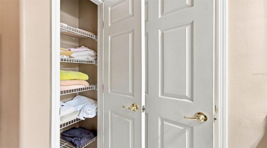 Linen Closet In Hall Bathroom