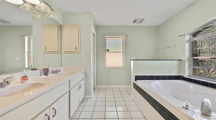 Dual Vanity And Sizeable Tub