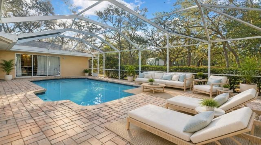 Staged Pool Deck Area