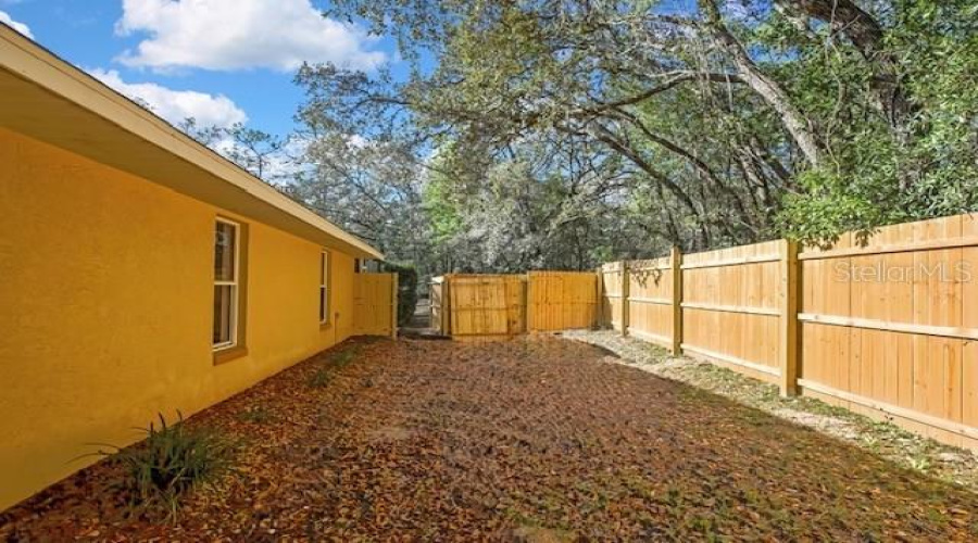 Fenced Area Side Of Home
