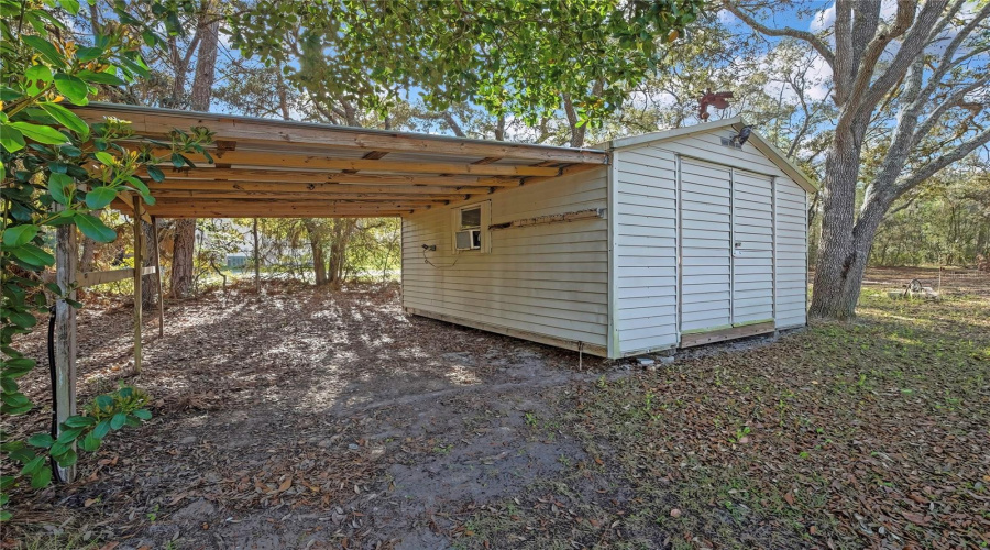 Storage Shed With Carport
