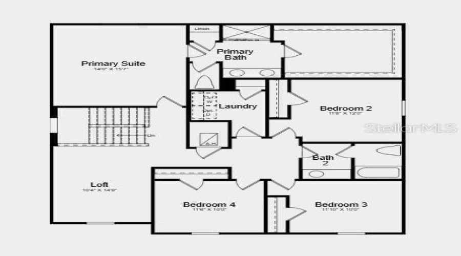 Floor 2 ~ Additional Highlights Include: Refrigerator, Top Load Washer And Dryer, Extended Lvp Flooring At First Floor, Whole House Blinds, And Vertical Blinds On Sliding Doors
