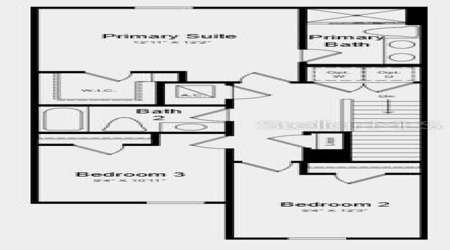 Upper Level Floor Plan - Additional Highlights Include: White Cabinets In Kitchen And Bathrooms, Quartz Countertops, And Luxury Vinyl Plank Flooring In Foyer, Family Room, Breakfast Room, Kitchen And Laundry Room