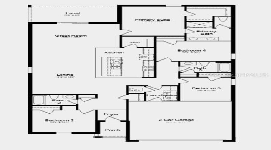 Floor Plan ~ Additional Highlights Include: Quartz Countertops And Window Blinds Throughout The Home