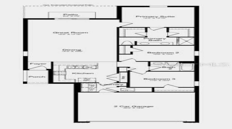 Floor Plan ~ Additional Highlights Include: Top Load Laundry Pkg, Refrigerator, Extended Lvp Flooring, And Whole House Blinds