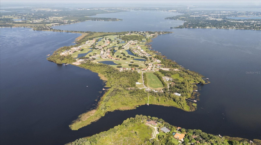 Deer Island With Lake Dora On Right And Lake Beauclair On Left