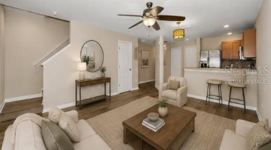 Virtually Staged Living Room