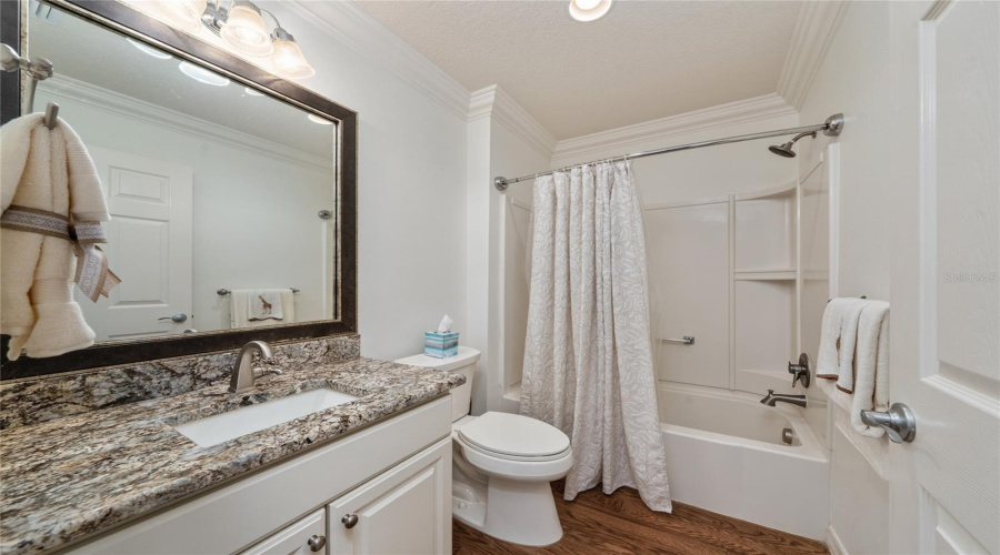 Guest Bathroom With Granite Counters