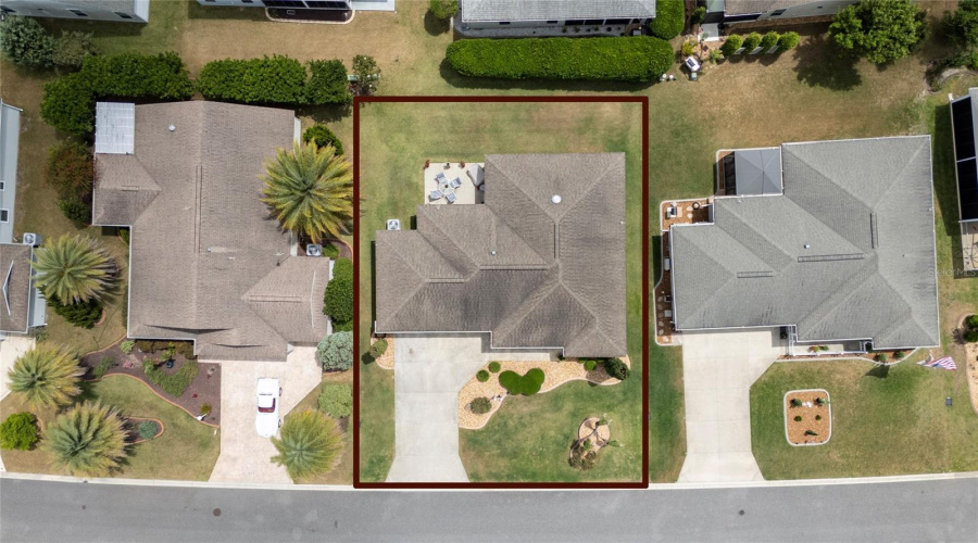 Aerial Showing Property Depth Boundaries