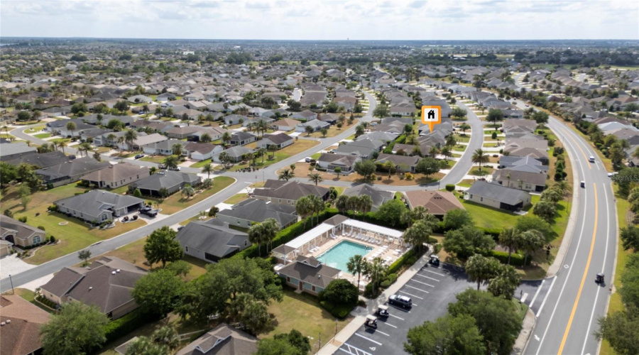 Aerial With Sanibel Pool Location Highlighted
