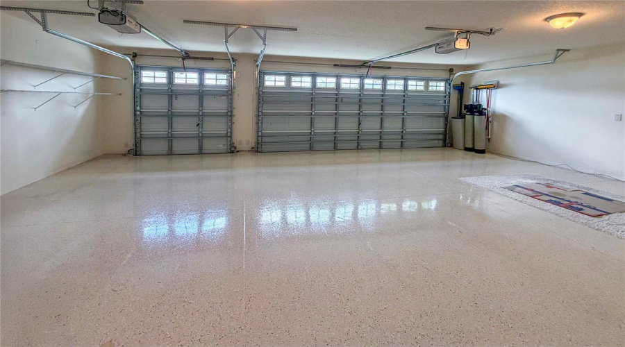 Extended 2-Car With Golf Cart Garage With Epoxy-Coated Floor