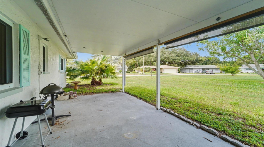 Covered Patio Off Sunroom