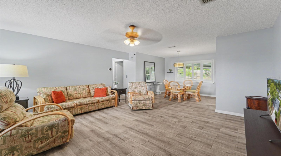 Great Room With Luxury Laminate Floors