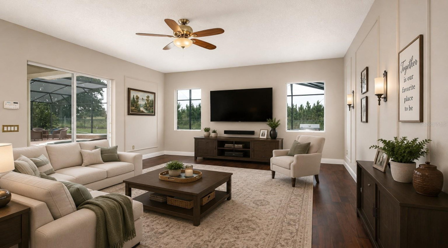 Family Room Staged
