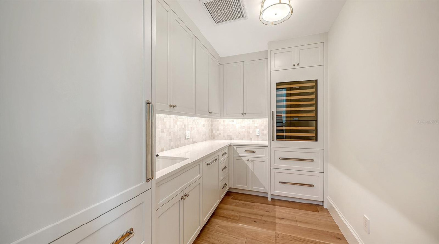 The Separate Fully Equipped Prep Kitchen, Just Off The Main Kitchen, With Refrigerator With 4 Separate Drawers, Dishwasher, Sink And Glass Washer