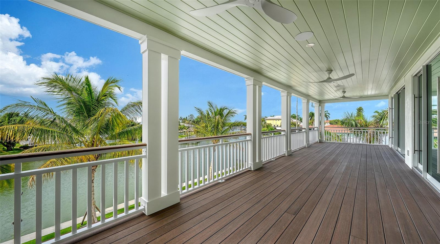 The 2Nd Floor Covered Balcony With Dreamy Views Of The Wide Canal And The Bayou