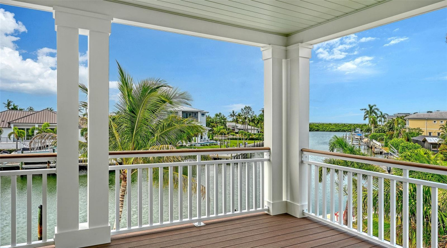 Balcony Off The 4Th Bedroom With Views Of Canal, Harris Bayou And Sarasota Bay