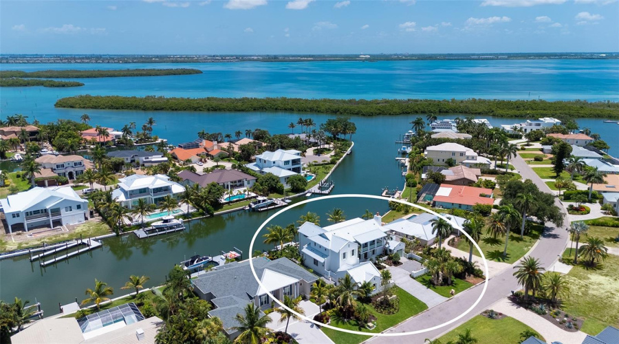Canal, Harris Bayou And Sarasota Bay Beyond.