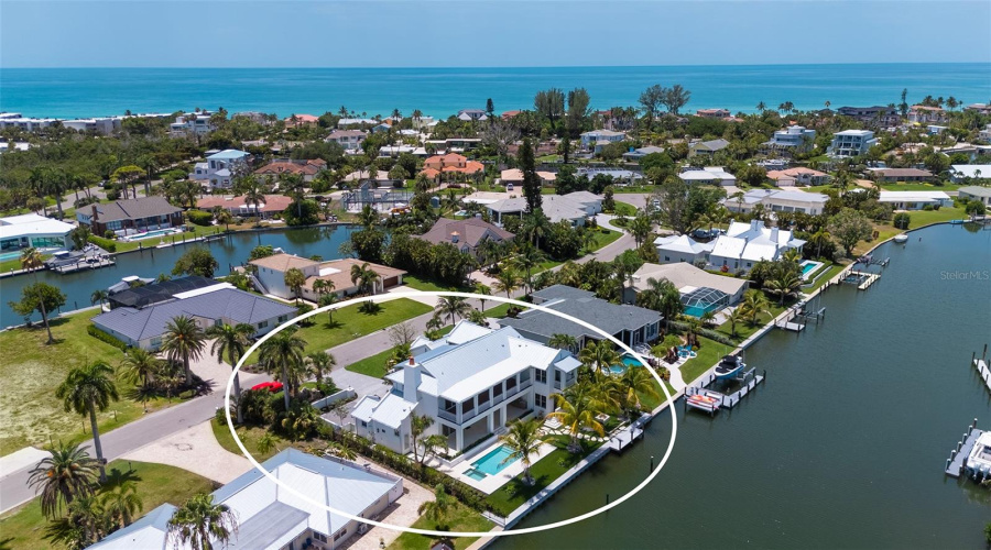 Situated On A Very Wide Canal With A Private Dock