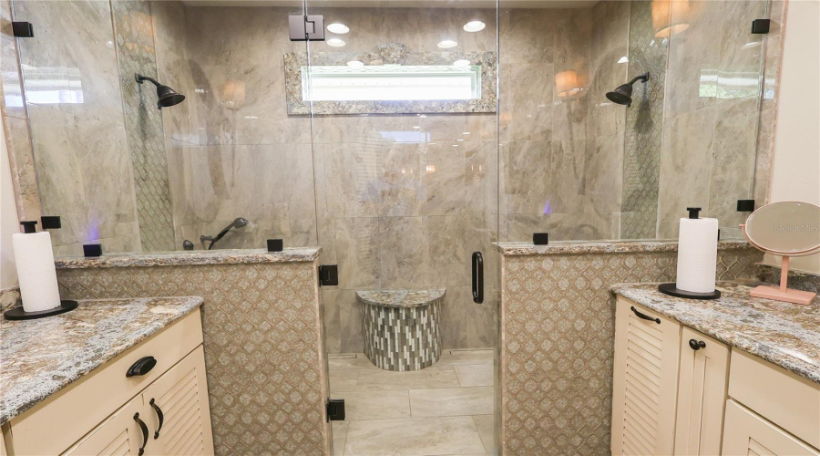 Primary Bathroom With Dual Shower Heads
