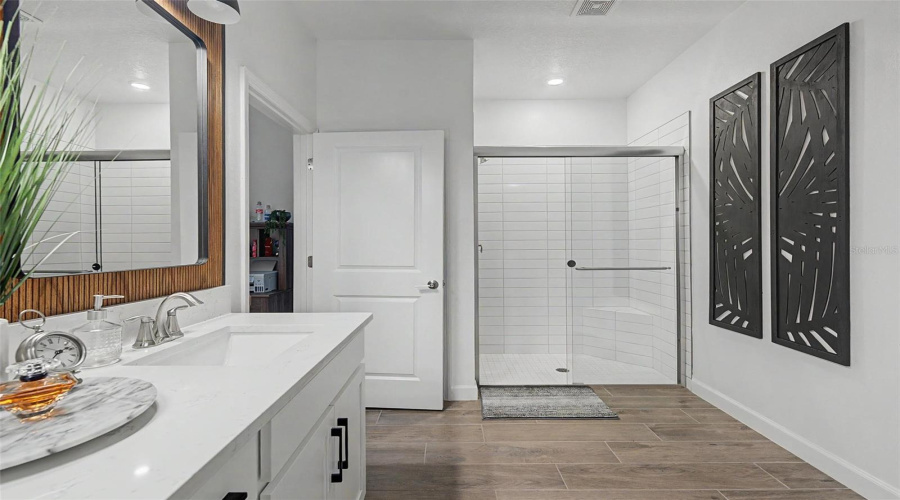 Large Shower With Tile