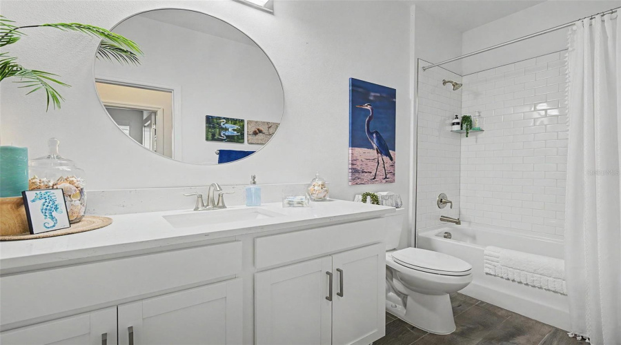 Secondary Bath With Quartz Countertops