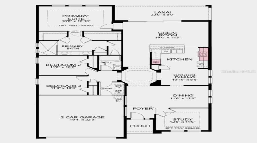 Floor Plan - Additional Highlights Include: Gourmet Kitchen And 8' Interior Doors