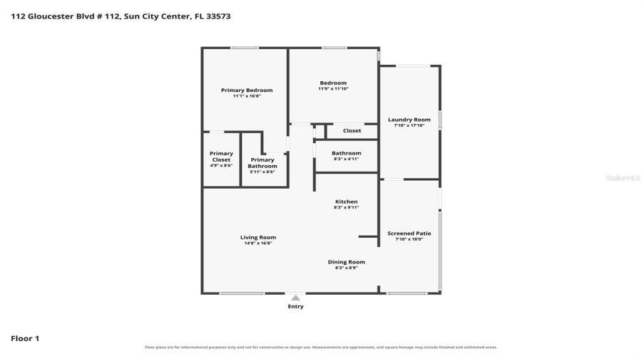 Sun City Center, Florida 33573, 2 Bedroom Bedrooms, ,2 Bathroombathrooms,Residential,For Sale,Gloucester,0,Mfrtb8542501