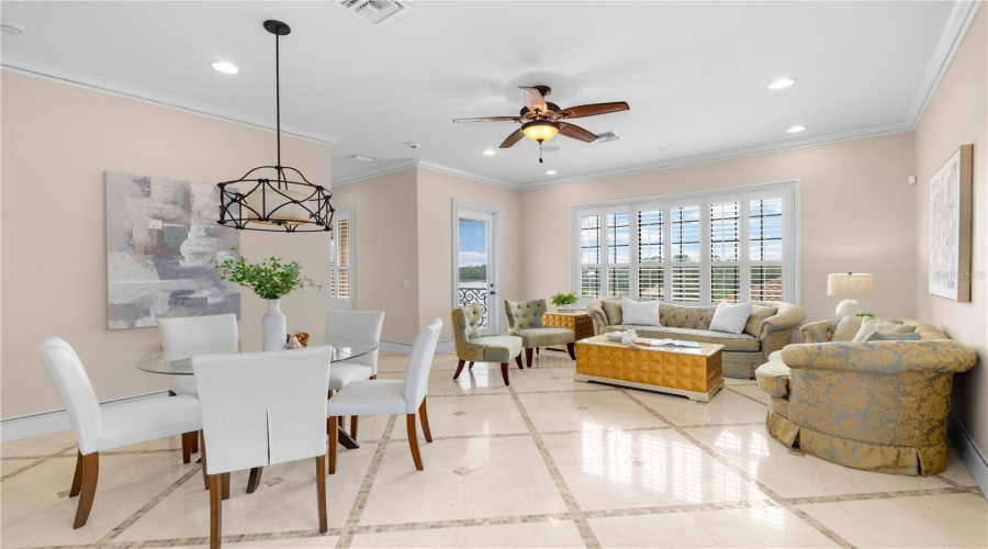 An Expansive Gathering And Dining Area Within The Third-Floor Private Guest House Offers Remarkable Flexibility For Entertaining, Executive Functions Or Multigenerational Living.