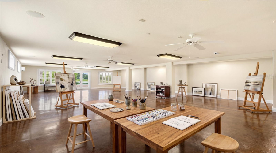 Virtually Staged - Atelier, A Refined Creative Studio Space Within This Lake Mary Luxury Residence.