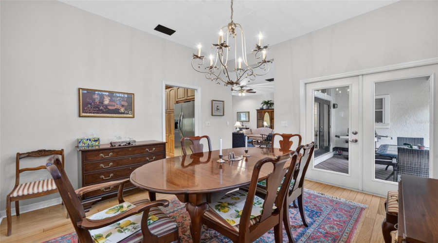 Dining Room Opens To Patio