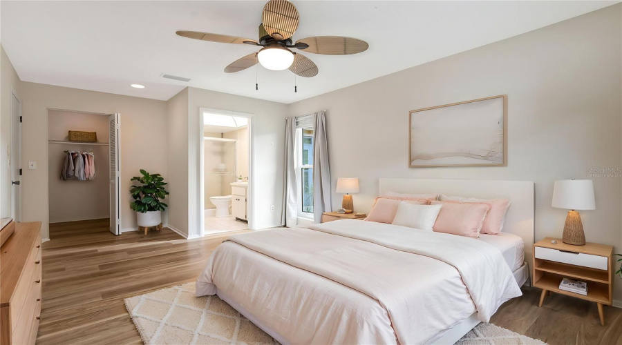 Virtually Staged Primary Bedroom