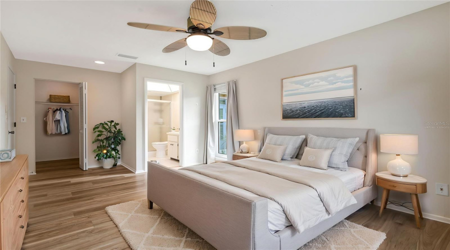 Virtually Staged Primary Bedroom