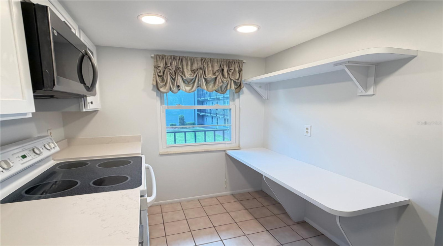Kitchen With Built In Work Station