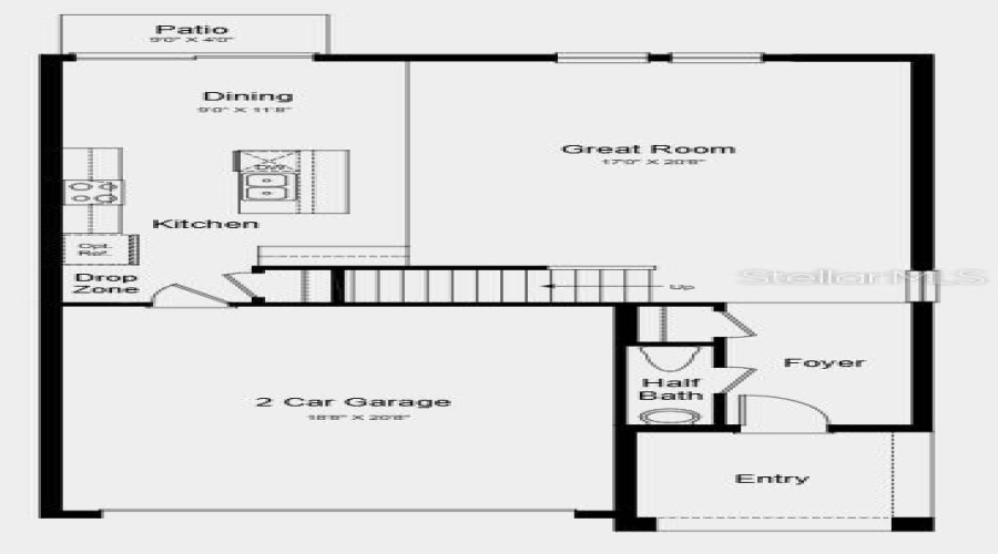 First Floor Plan~ Additional Highlights Include: Quartz Countertops.