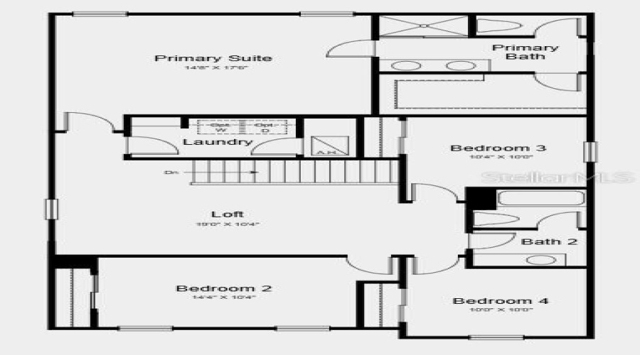 Second Floor Plan~ Additional Highlights Include: Quartz Countertops.
