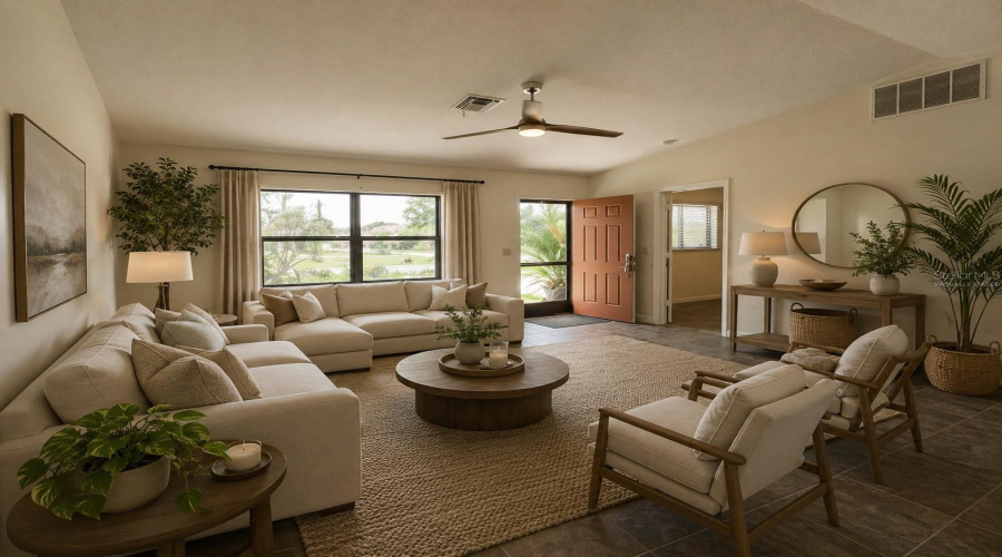 Virtually Staged Living Room