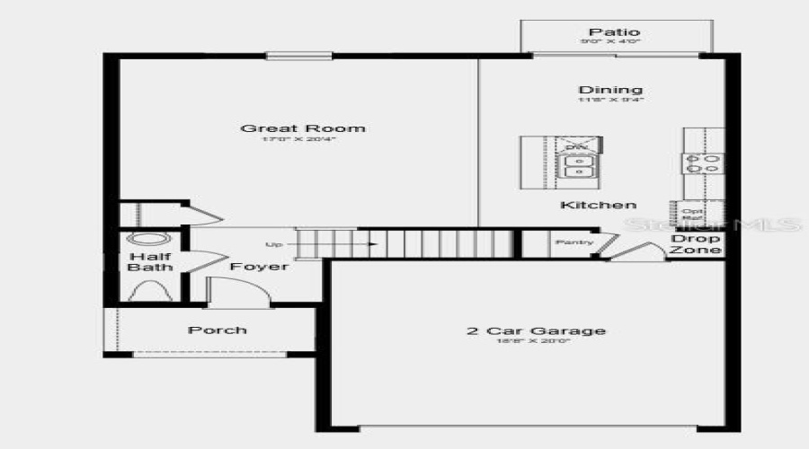 First Floor Plan - Additional Highlights Include: Ge Refrigerator, Laundry Appliance Package, Extended Lvp Flooring On The 1St Floor, And Window Blinds Throughout The Whole House