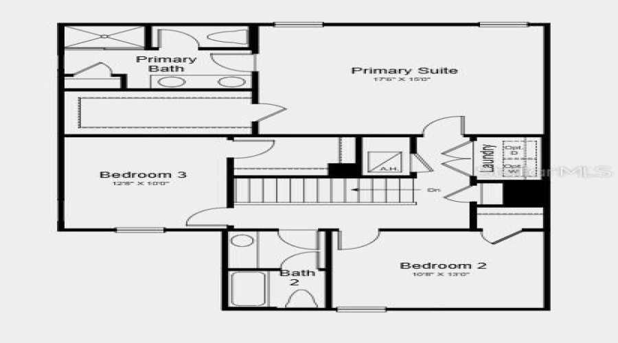 Second Floor Plan - Additional Highlights Include: Ge Refrigerator, Laundry Appliance Package, Extended Lvp Flooring On The 1St Floor, And Window Blinds Throughout The Whole House