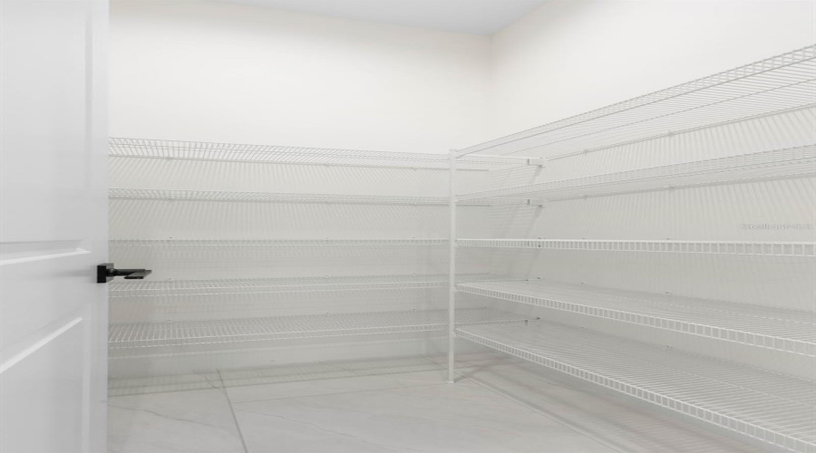 Walk-In Pantry With 10' Ceilings
