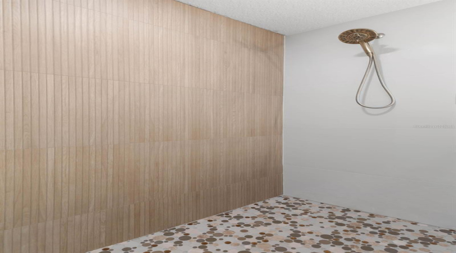 Custom Shower Details Including Delta Arvo Two-In-One Shower System