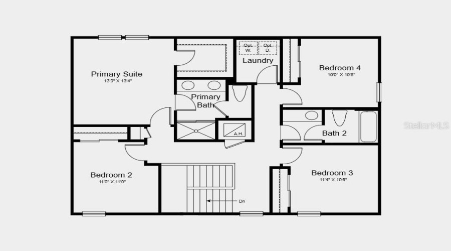Second Floor Plan - Additional Highlights Include: Window Treatments And All Appliances Included