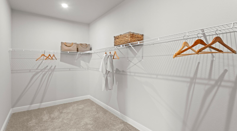 Staged Primary Closet