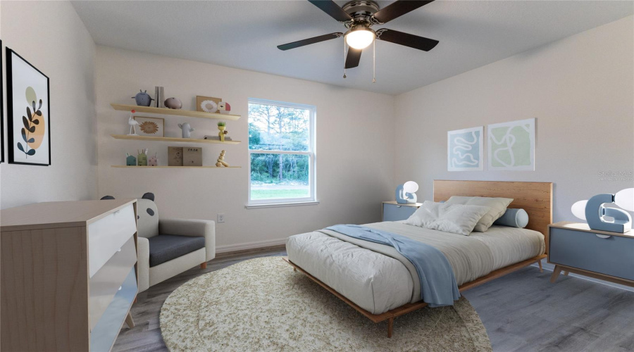 Virtually Staged 2Nd Bedroom