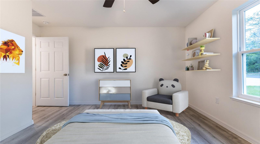 Virtually Staged 2Nd Bedroom