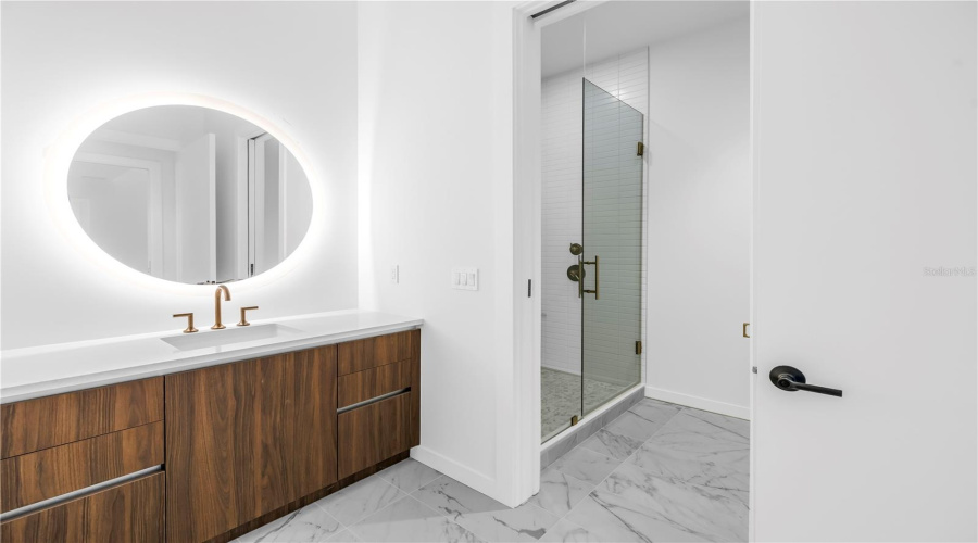 Secondary Bathroom Is Just As Stylish As The Primary
