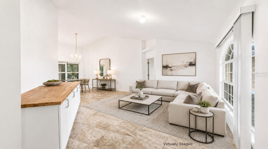 Virtually Staged Living Room