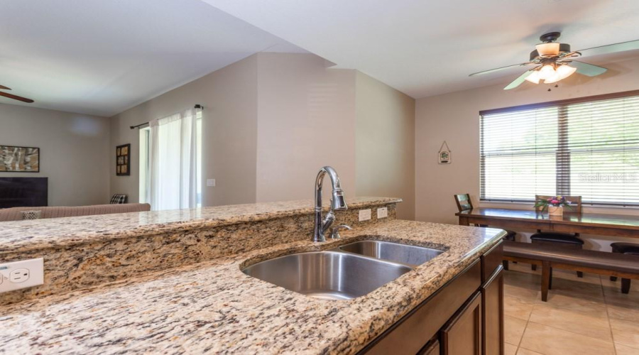 Granite Countertops In Kitchen W S/S Sink