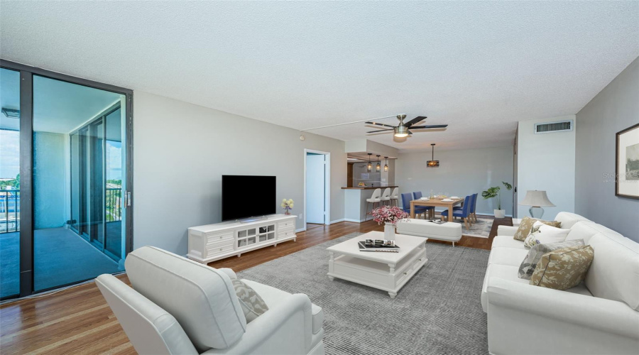 Virtually Staged Living Room