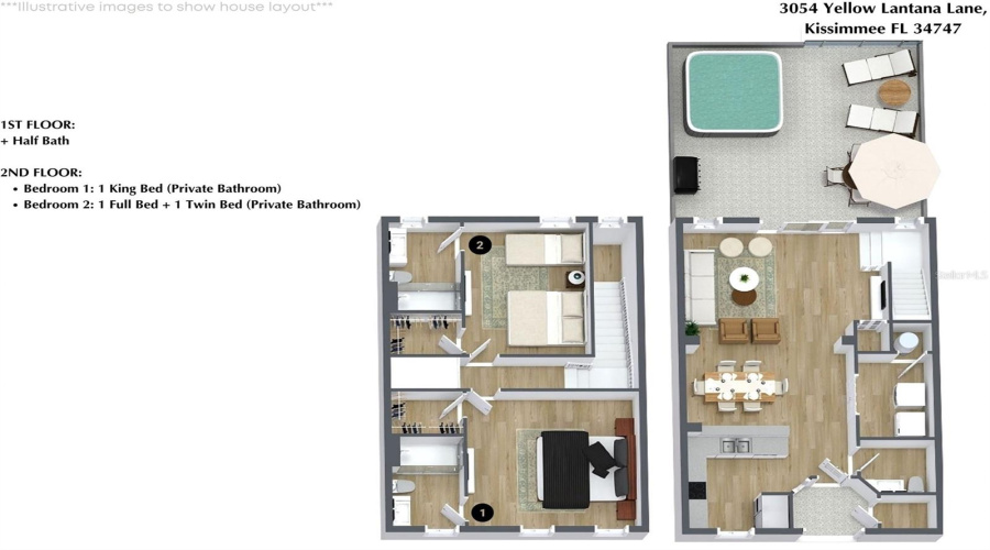 Kissimmee, Florida 34747, 2 Bedroom Bedrooms, ,2 Bathroombathrooms,Residential,For Sale,Yellow Lantana,0,Mfro6437112